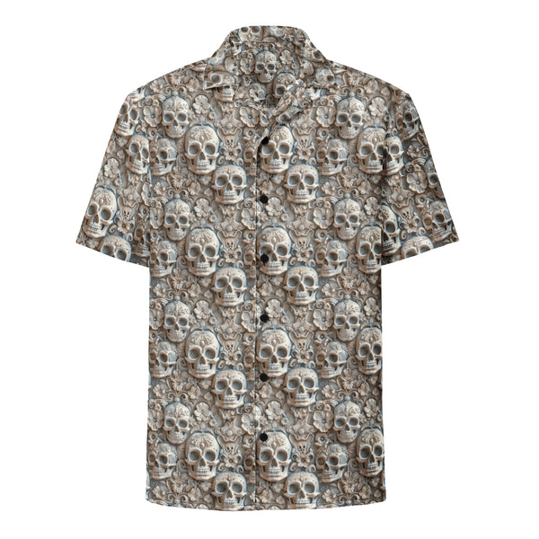 Alma de Flores Día de los Muertos Button-Up Shirt Alma de Flores Día de los Muertos Button-Up Shirt