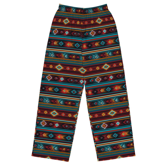 Mexican Folk Art Super Soft Wide-leg Pajama/Sweats Bottoms