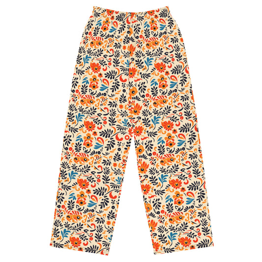 Mexican Floral Pattern Super Soft Pajamas / Sweat Bottoms