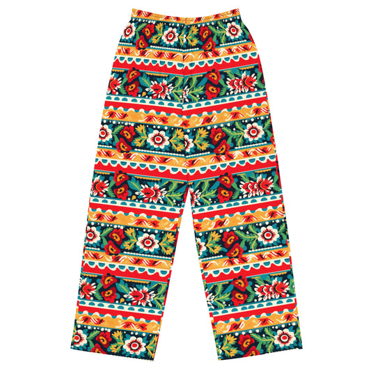 Shades of Red & Green Super Soft Pajamas / Sweat Bottoms