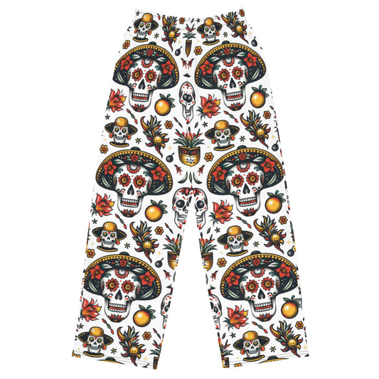 Mexican Sugar Skull Design Pajamas / Sweat Bottoms