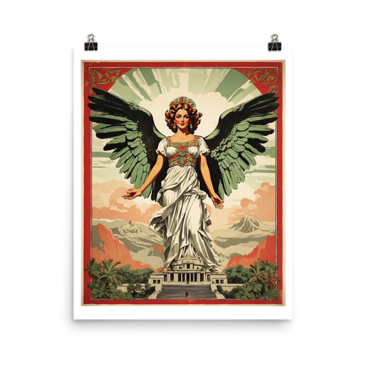 Angel Mexico Vintage Travel Poster