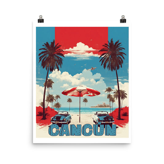 Cancun Mexico Travel Vintage Poster Art Prints