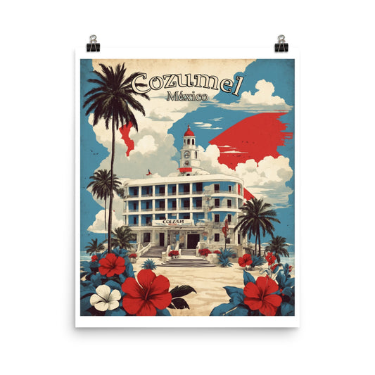 Cozumel Mexico Travel Vintage Poster Art Prints