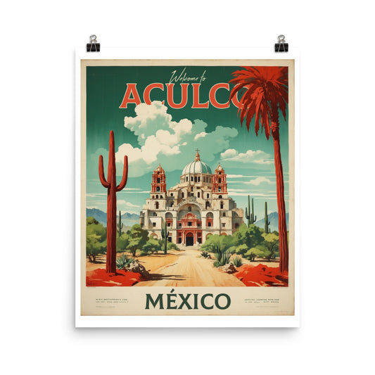 Aculco Estado De Mexico Travel Vintage Poster & Art Print