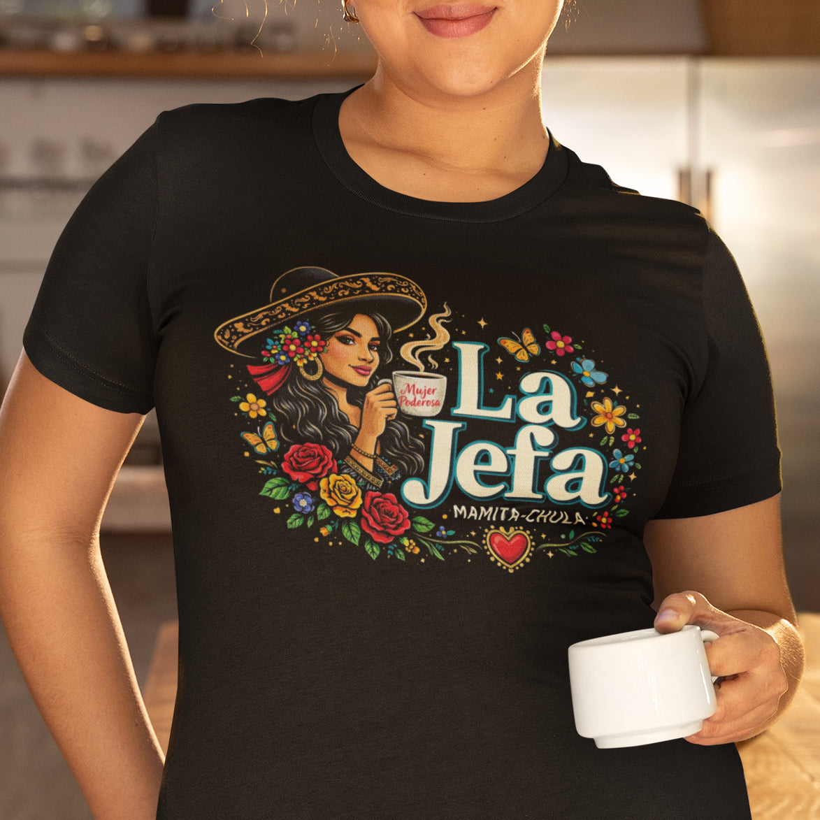La Jefa Mamita T-Shirt for Mexican Moms
