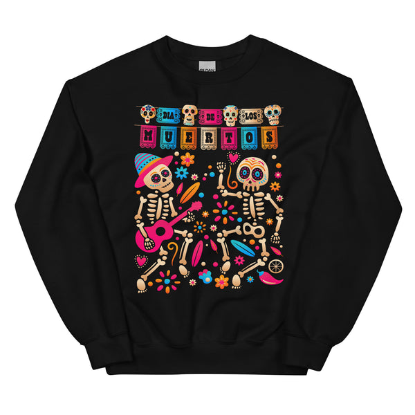 Dia De Los Muertos Dancing Skeletons Sweatshirt Dia De Los Muertos Dancing Skeletons Sweatshirt