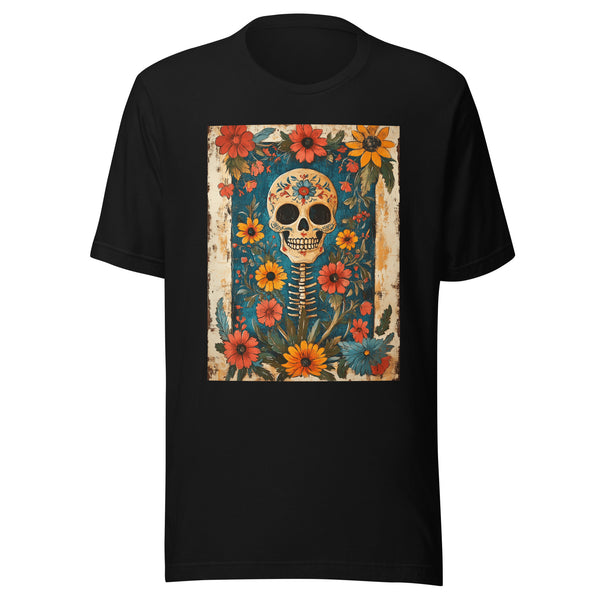 Dia De Los Muertos Floral T-Shirt Dia De Los Muertos Floral T-Shirt