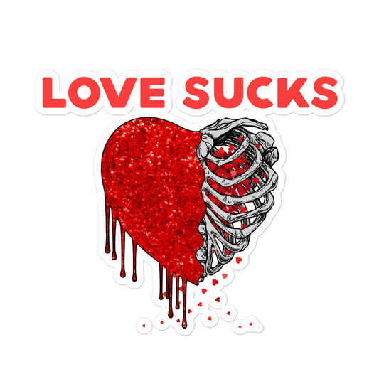 Love Sucks Bubble-free sticker