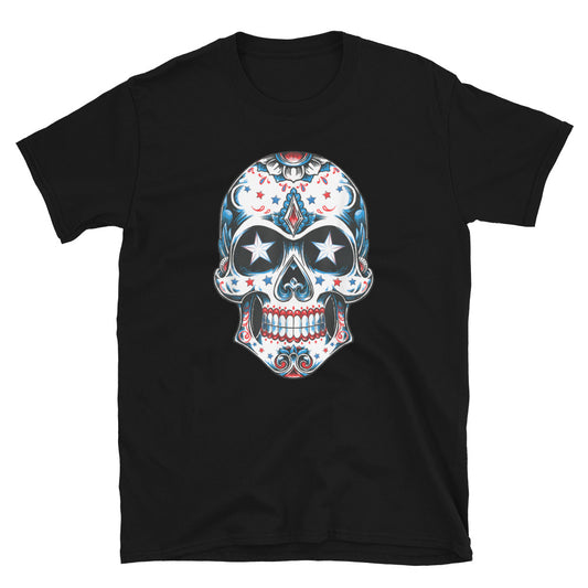 4th of July American Sugar Skull  T-Shirt