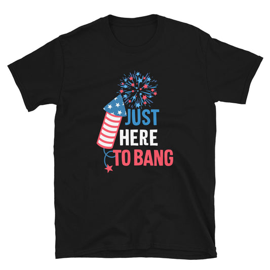 Just Here to Bang 4th of July T-Shirt