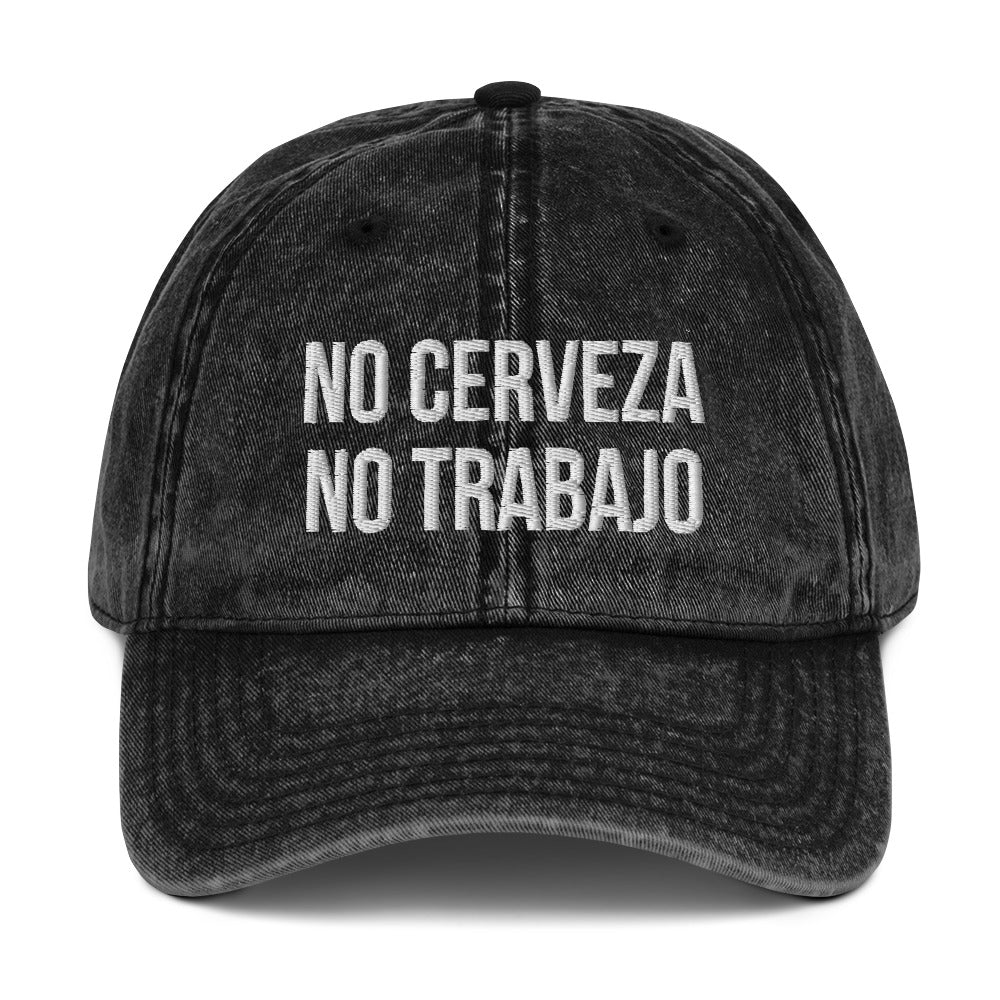 No Cerveza No Trabajo Vintage Cap