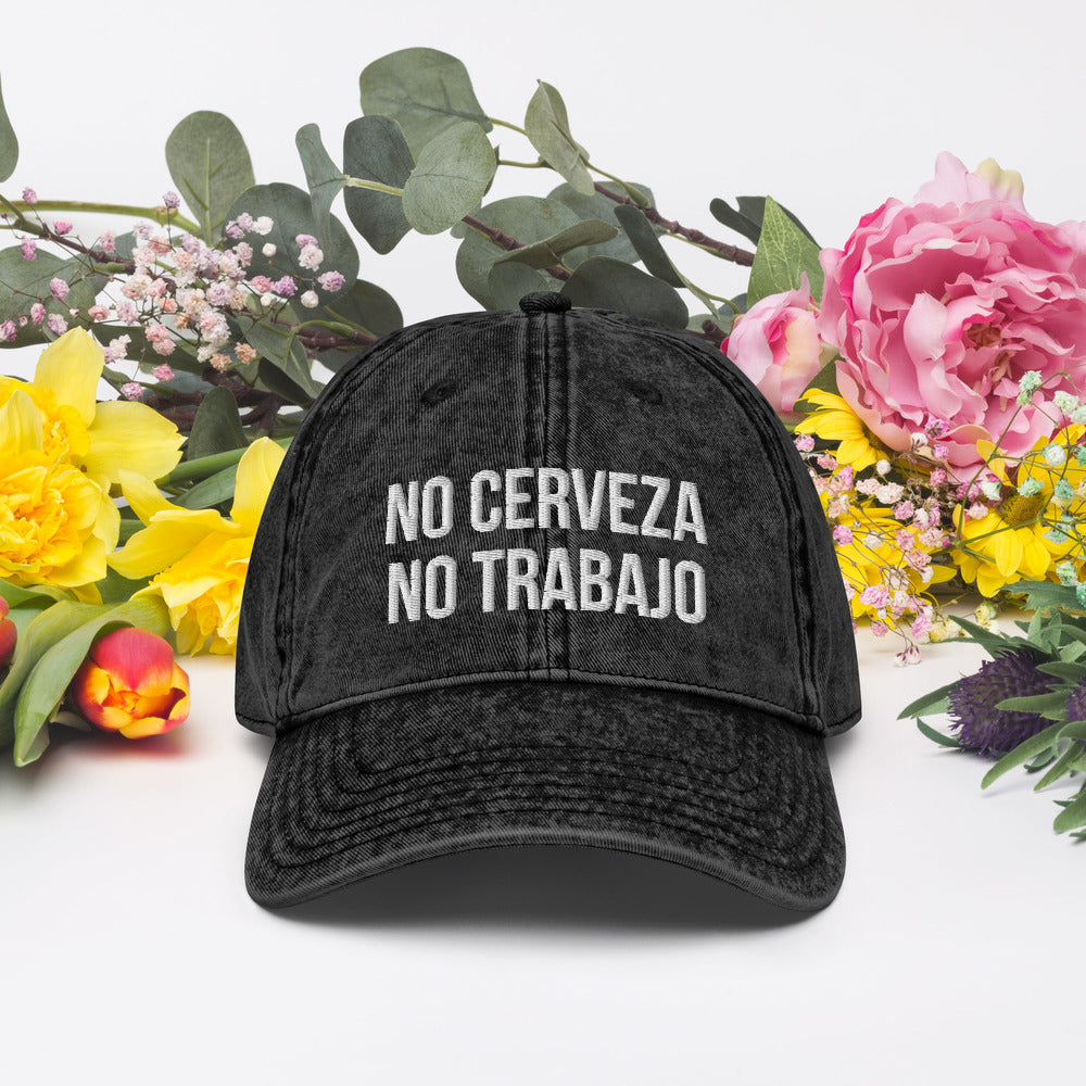 No Cerveza No Trabajo Vintage Cap