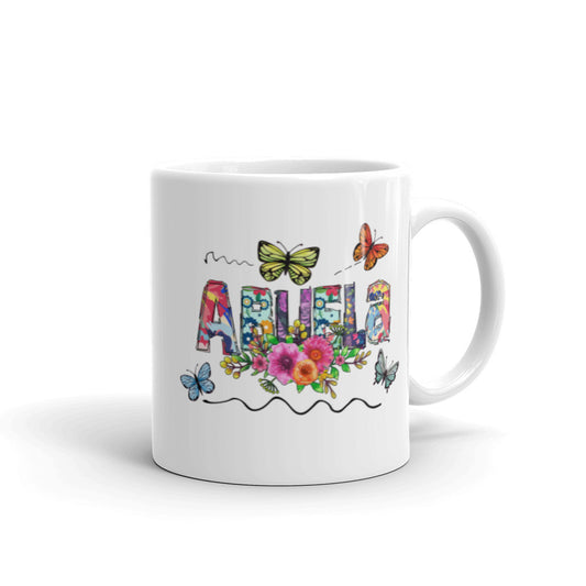 Abuela Butterflies White Coffee Mug