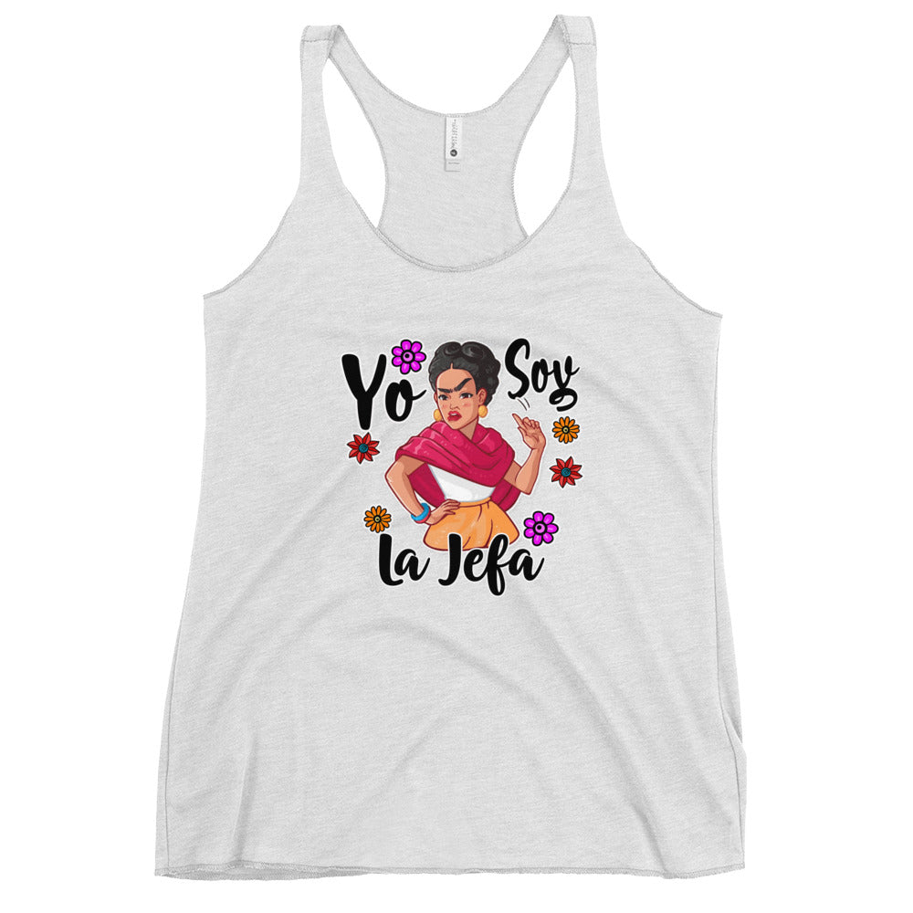 Yo Soy La Jefa Frida Kahlo Women's Racerback Tank Top
