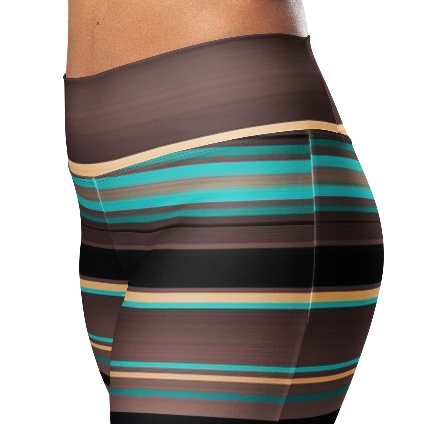 Shades of Brown Mexican Serape Printed Flare leggings
