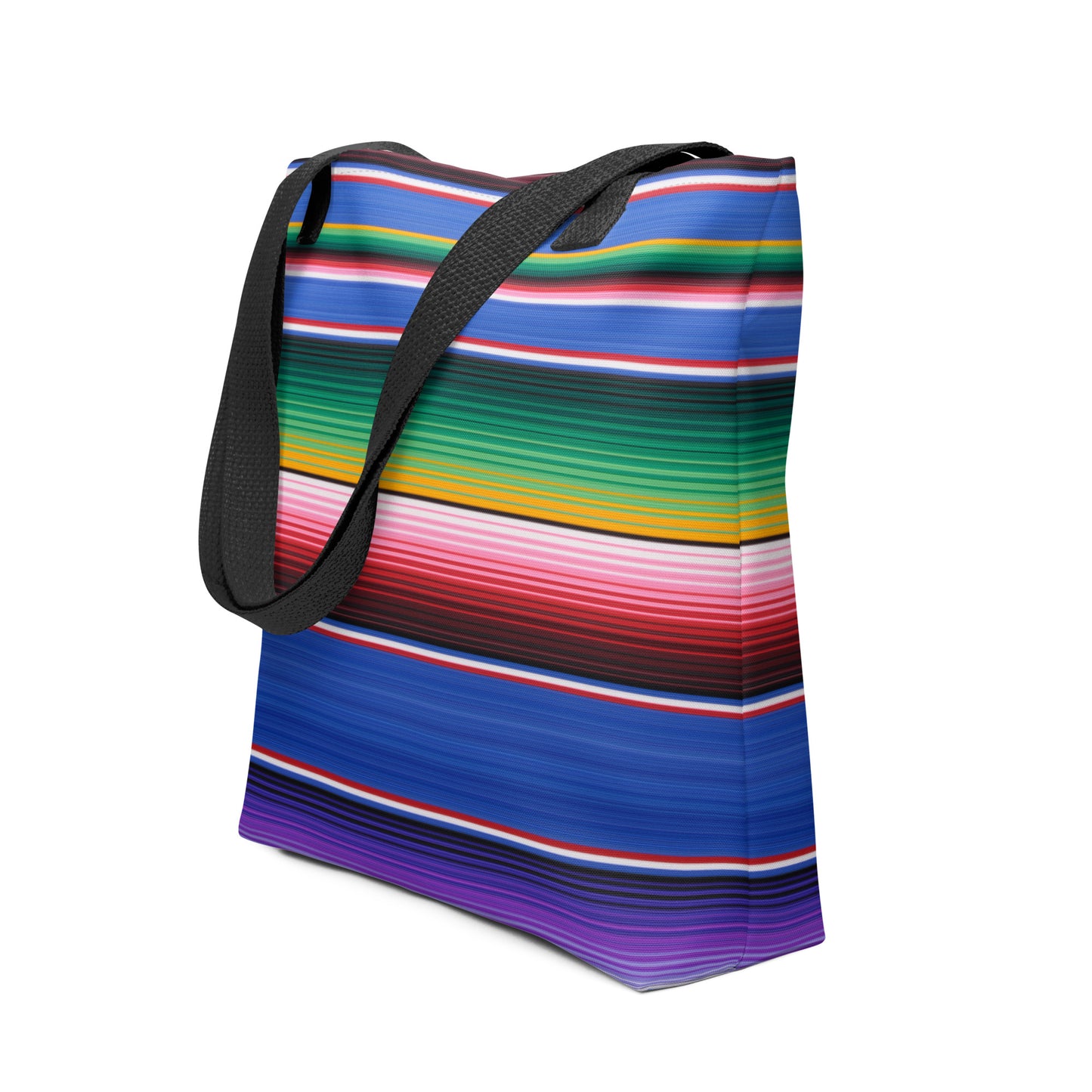 Mexican Serape Shades of Blue Tote bag for Latina
