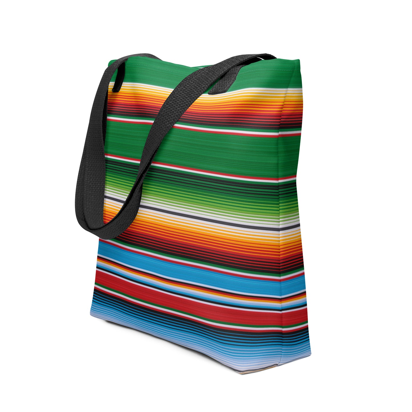 Mexican Serape Shades of Green Tote bag for Latina