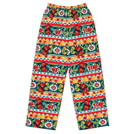 Shades of Red & Green Super Soft Pajamas / Sweat Bottoms