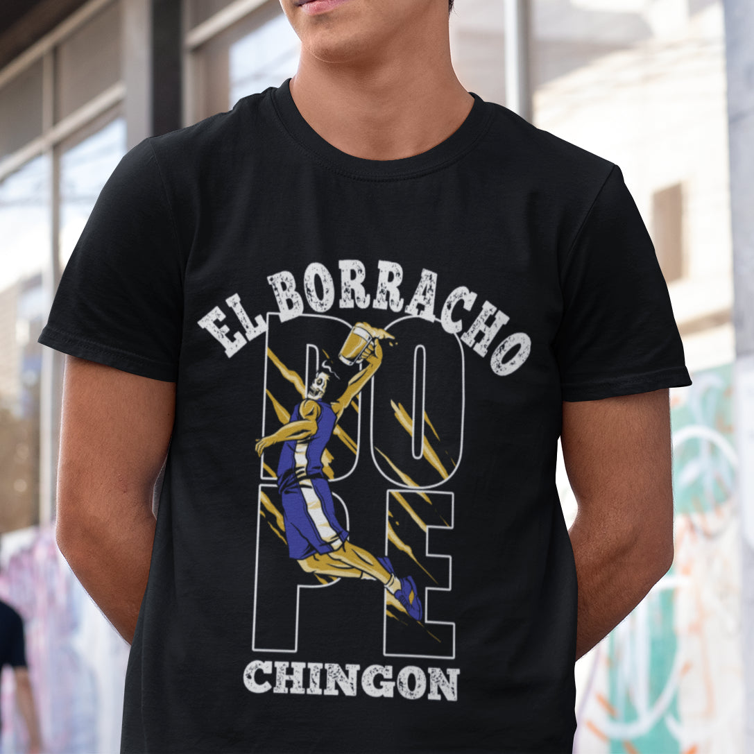 El Borracho Chingon Cerveza Dunk T-Shirt