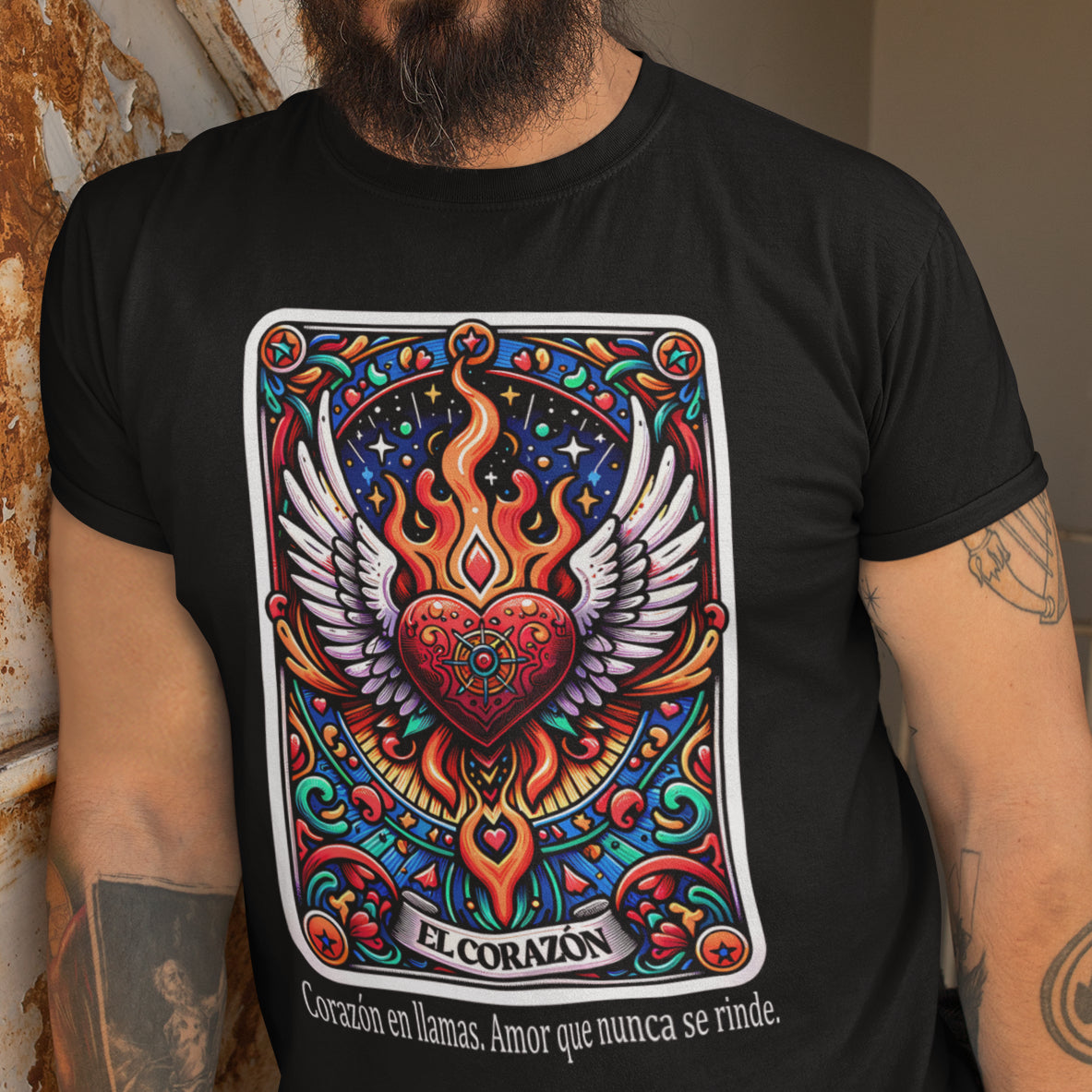 El Corazón Mexican Lotería T-Shirt