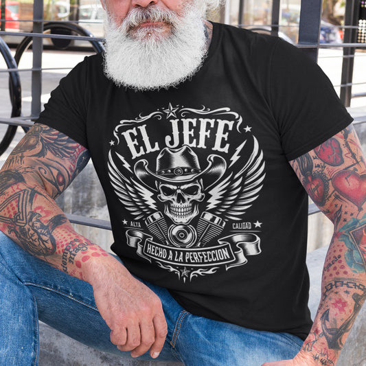 El Jefe Power Skull Shirt - Hecho a la Perfección