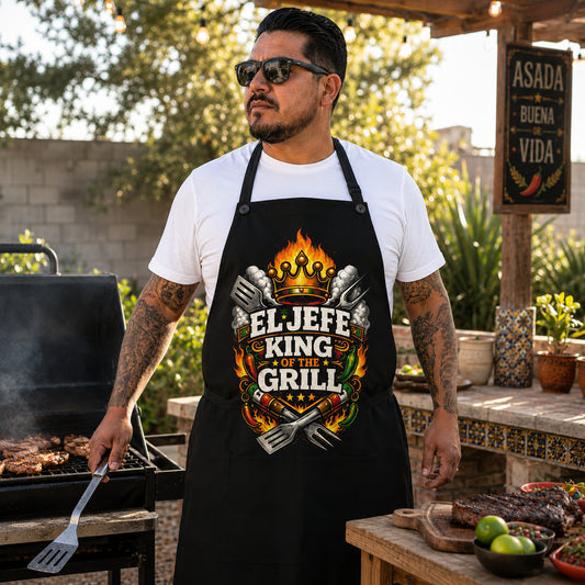 El Jefe King of the Grill Apron - Puro Asador Edition