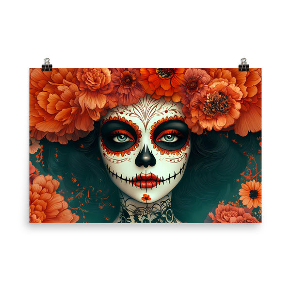 Catrina de Luz Dia De Los Muertos Art Poster