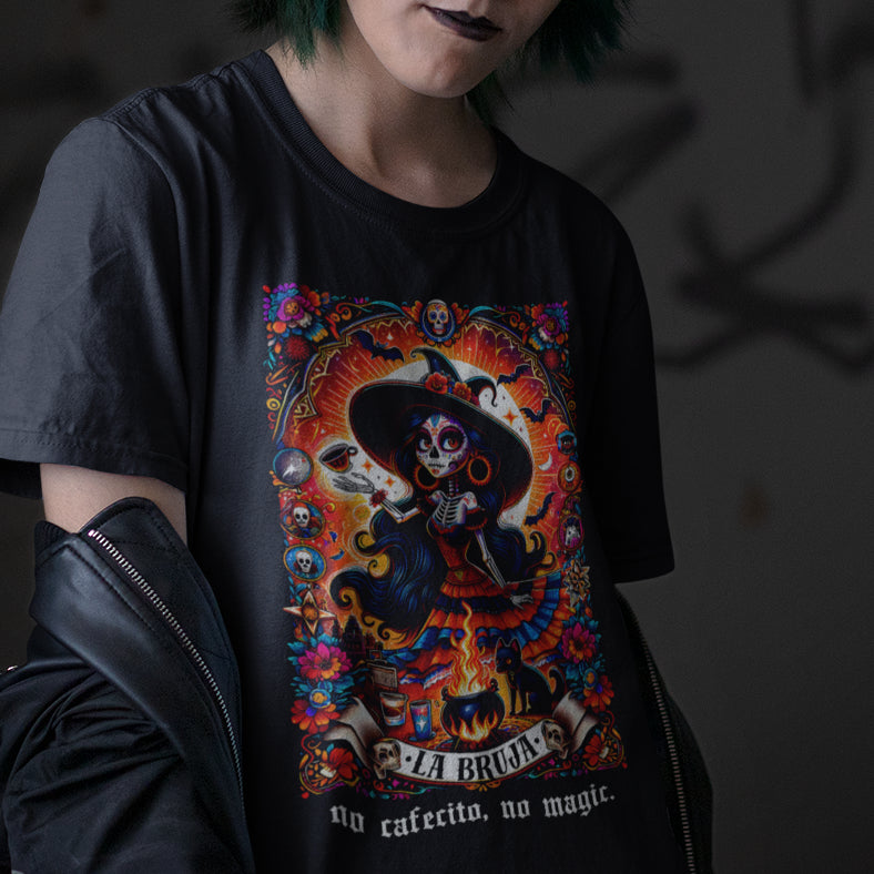 No Cafecito No Magic Bruja T-Shirt