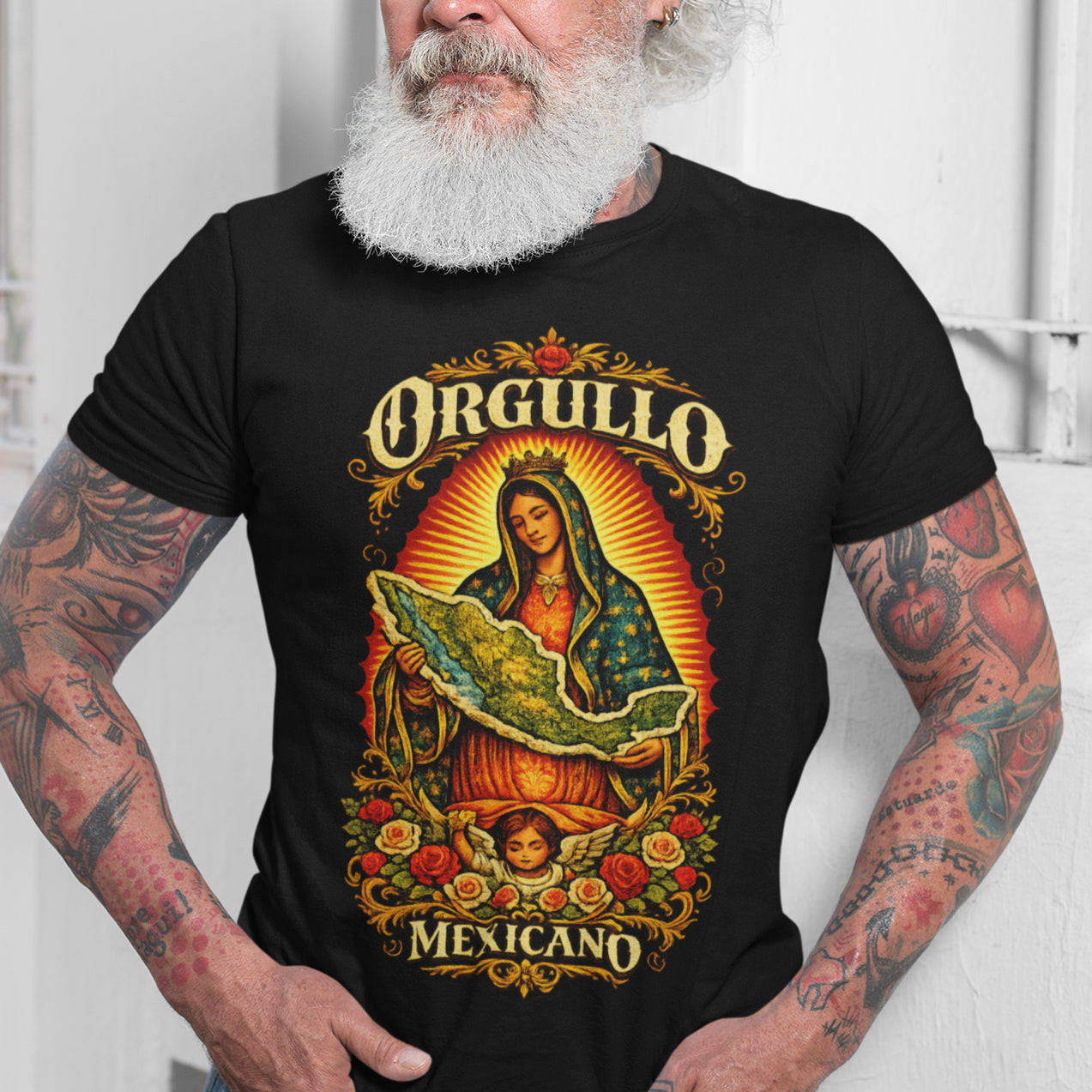 Orgullo Mexicano Virgen T-Shirt - Cultura y Corazón Edition