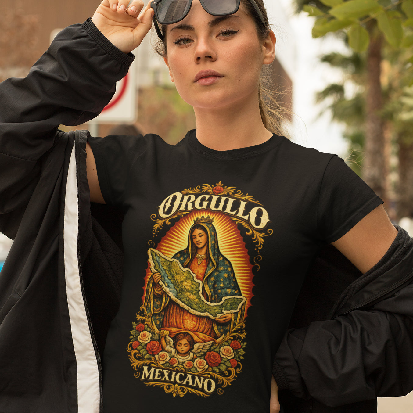 Orgullo Mexicano Virgen T-Shirt - Cultura y Corazón Edition