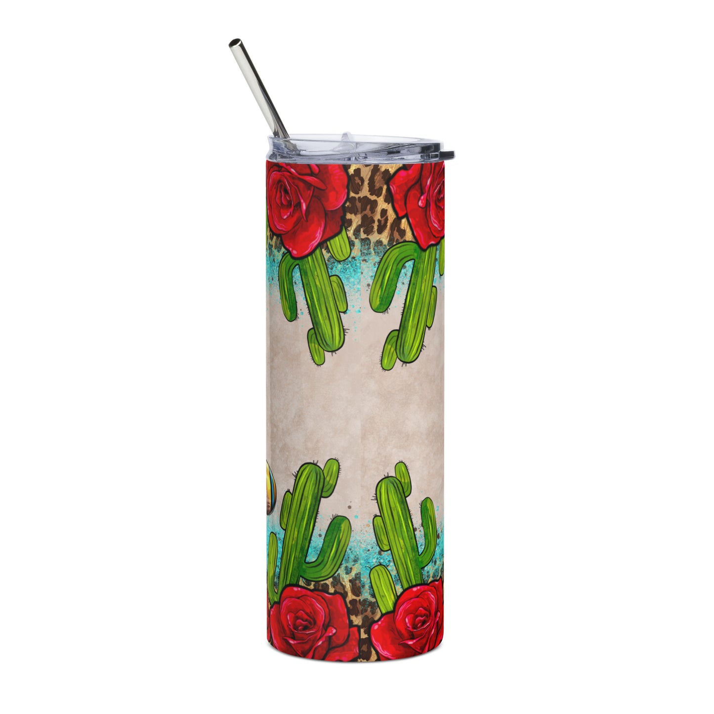 Caterina Y Red Roses Stainless steel tumbler