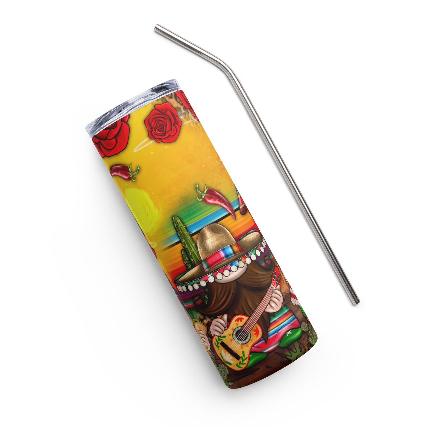 Mexican Gnomes Fiesta Stainless steel tumbler