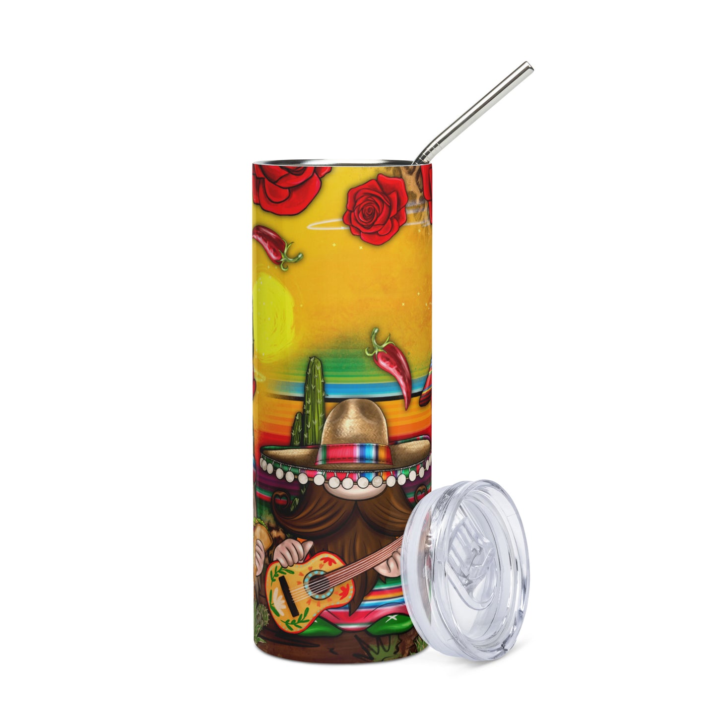 Mexican Gnomes Fiesta Stainless steel tumbler