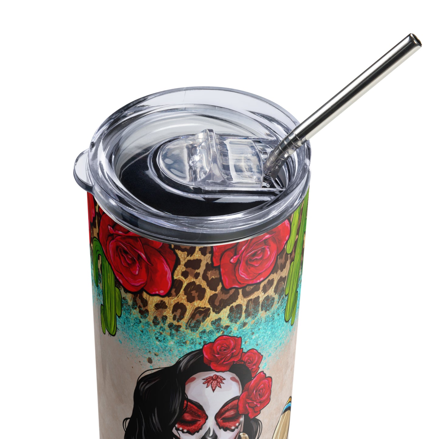 Caterina Y Red Roses Stainless steel tumbler