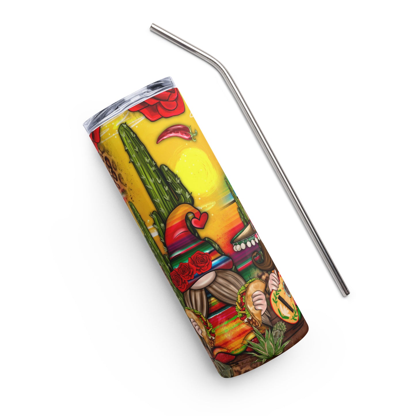 Mexican Gnomes Fiesta Stainless steel tumbler