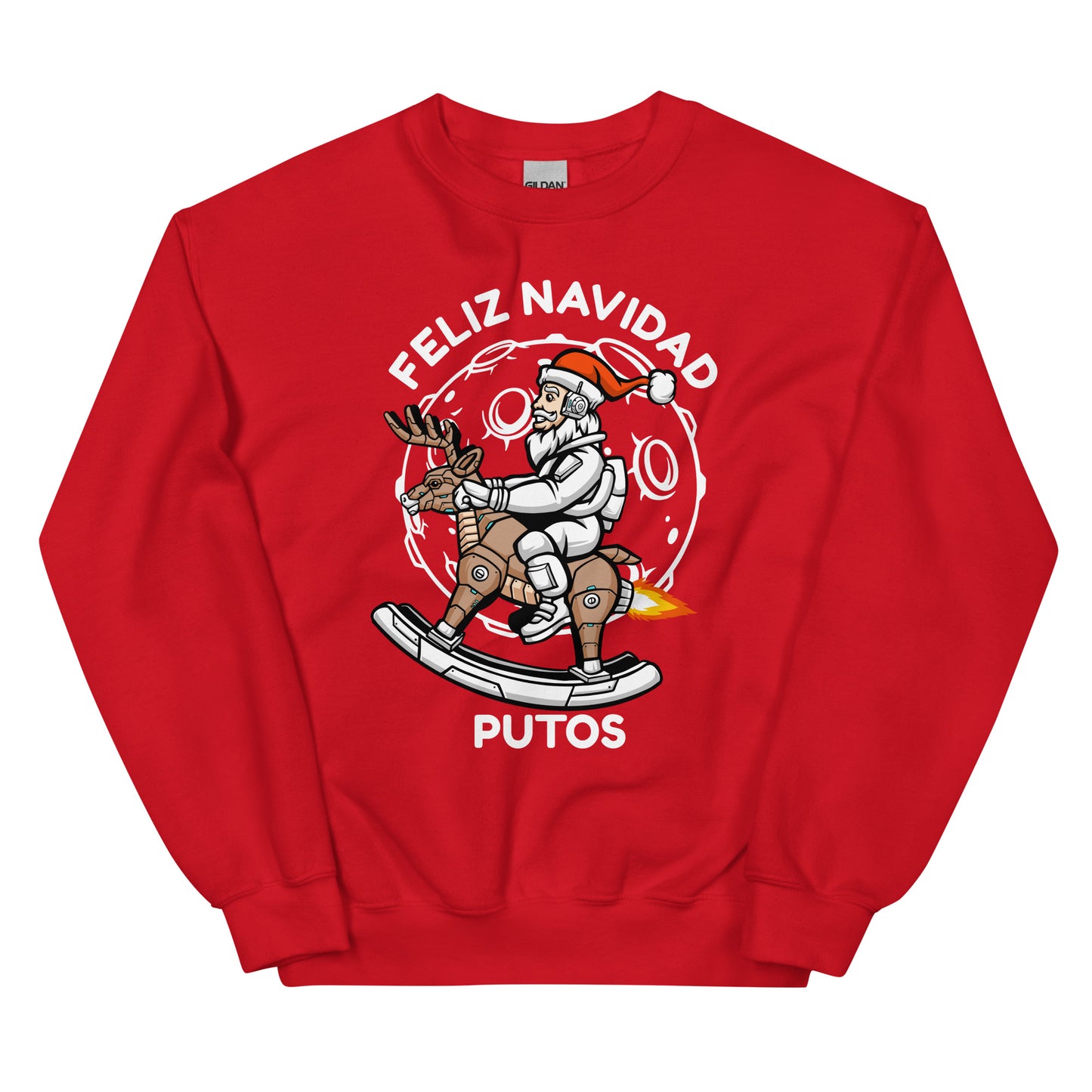 Astronaut Santa Feliz Navidad Putos Navidad Sweatshirt
