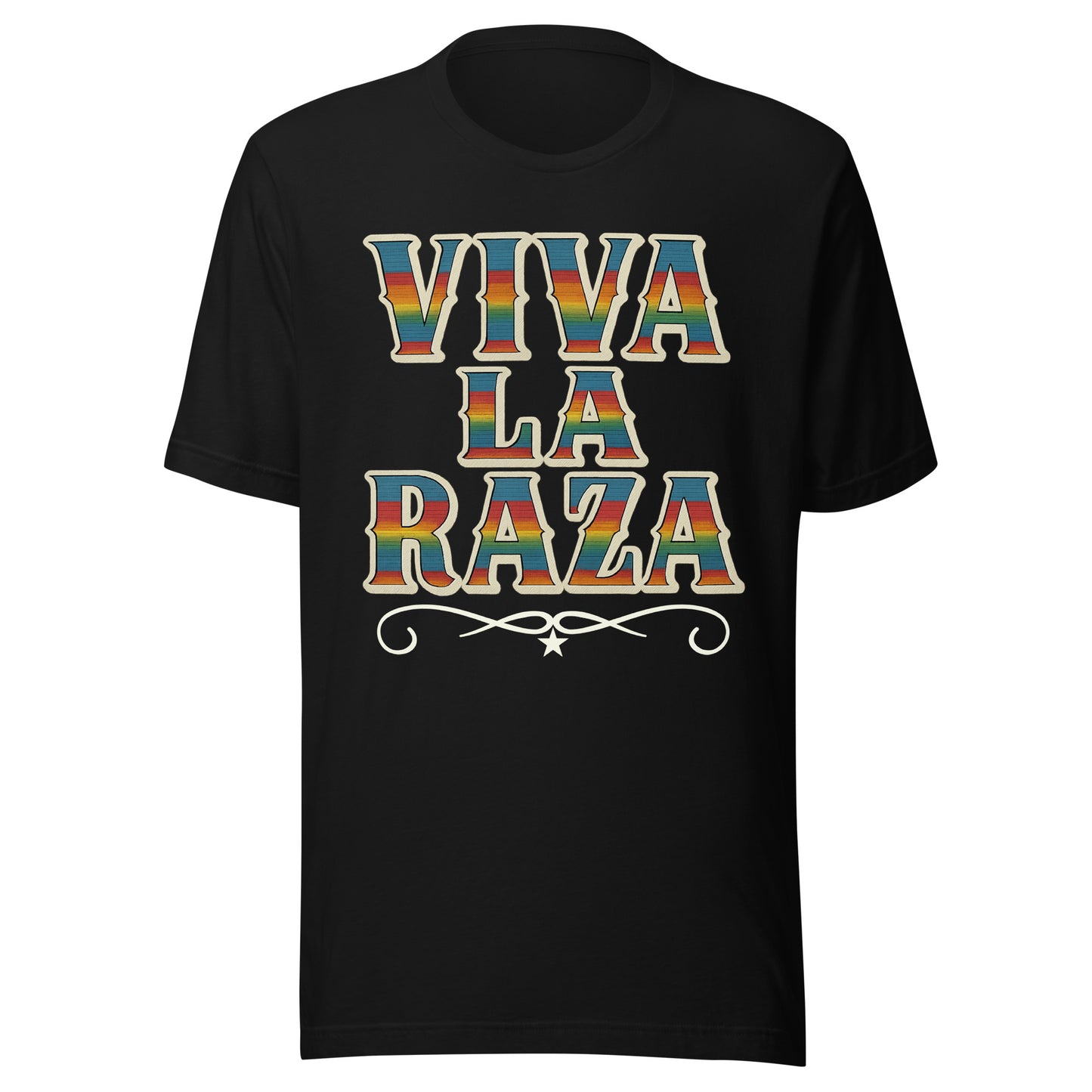 viva la raza black t shirt for Mexicans
