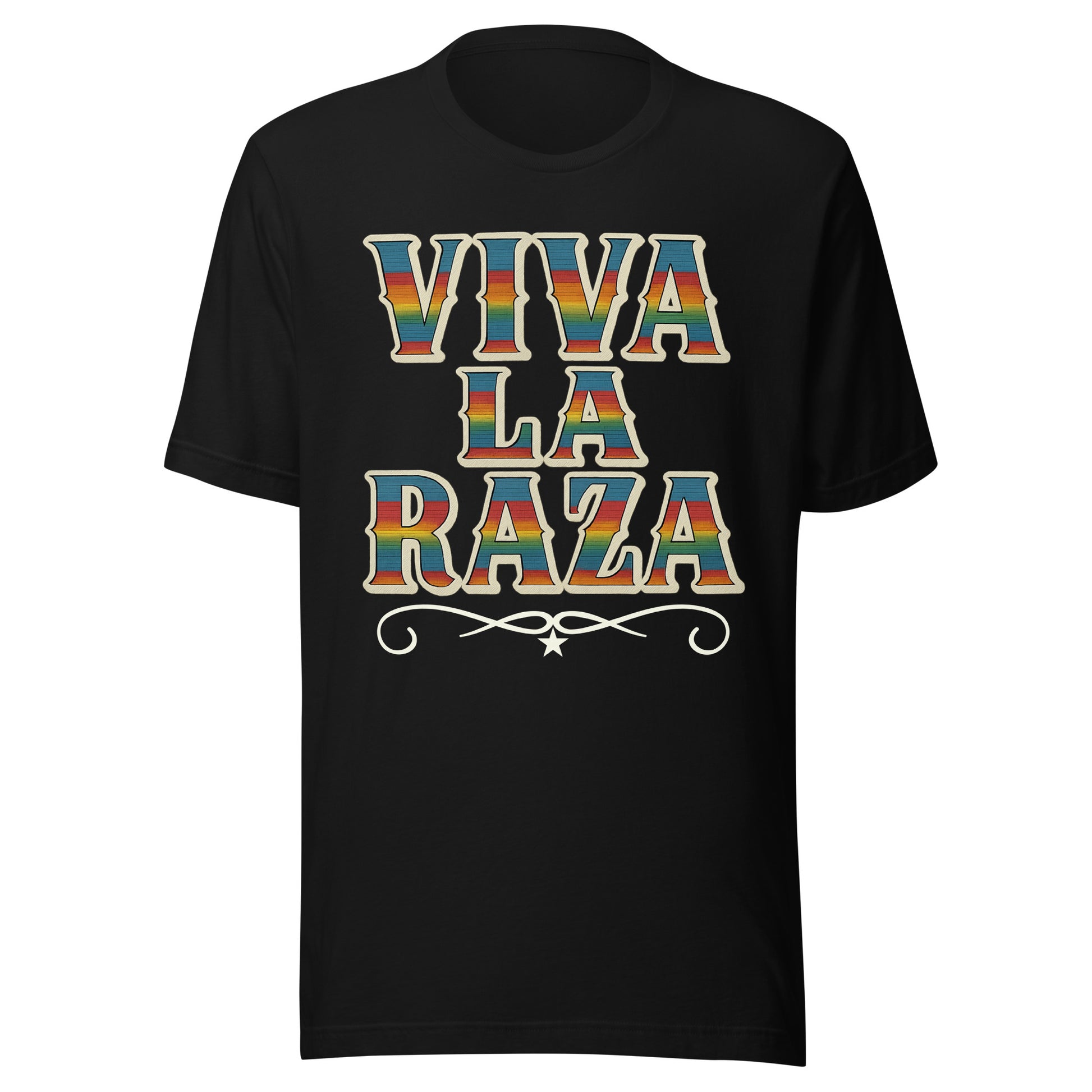 viva la raza black t shirt for Mexicans