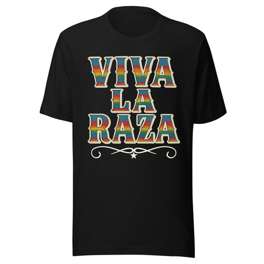viva la raza black t shirt for Mexicans