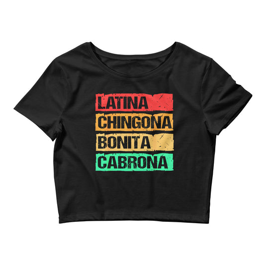 Latina Chingona Bonita Women’s Crop Tee