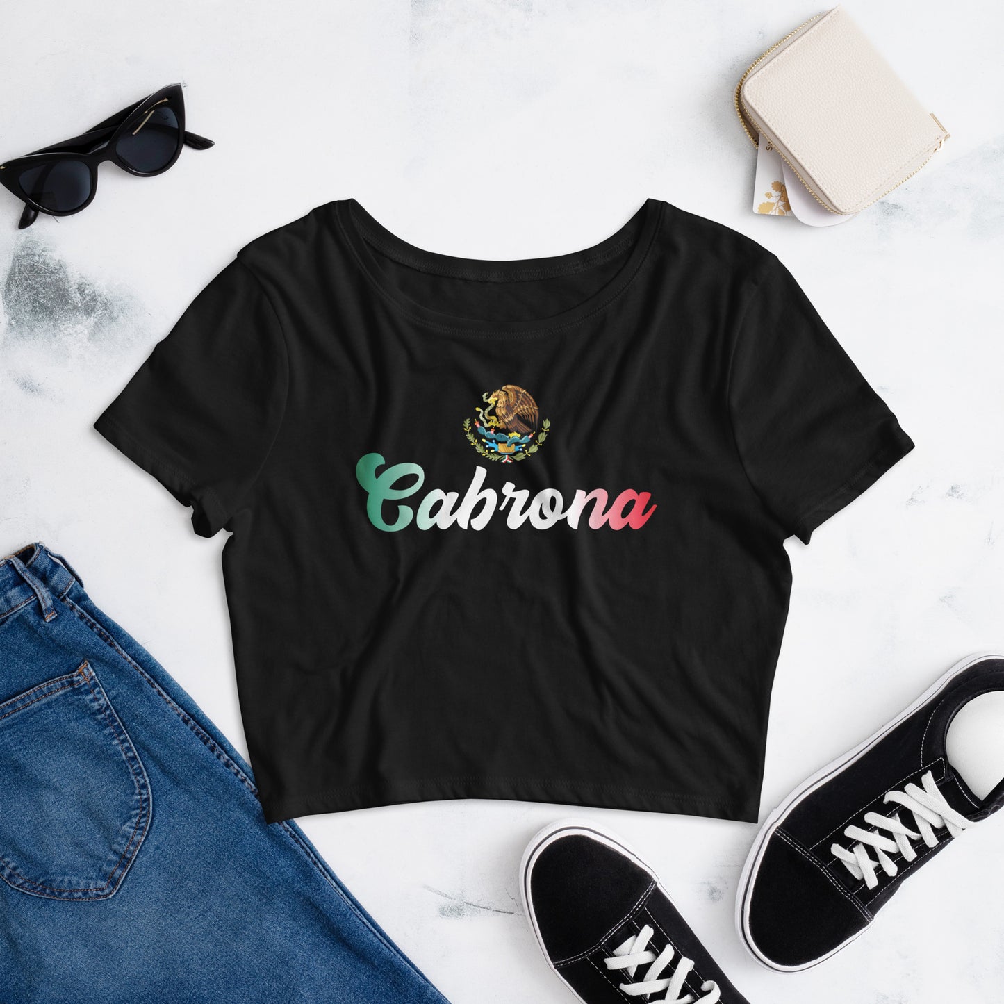 Mexicana Cabrona Women’s Crop Tee