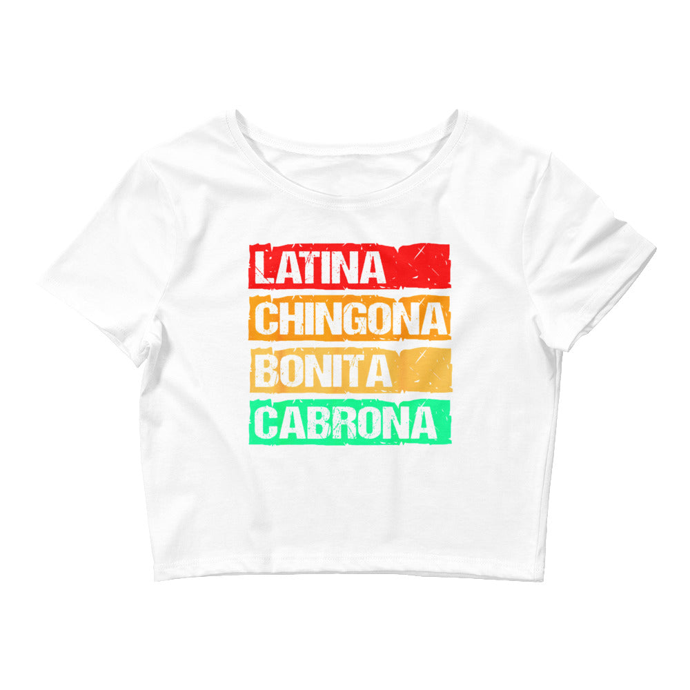 Latina Chingona Bonita Women’s Crop Tee