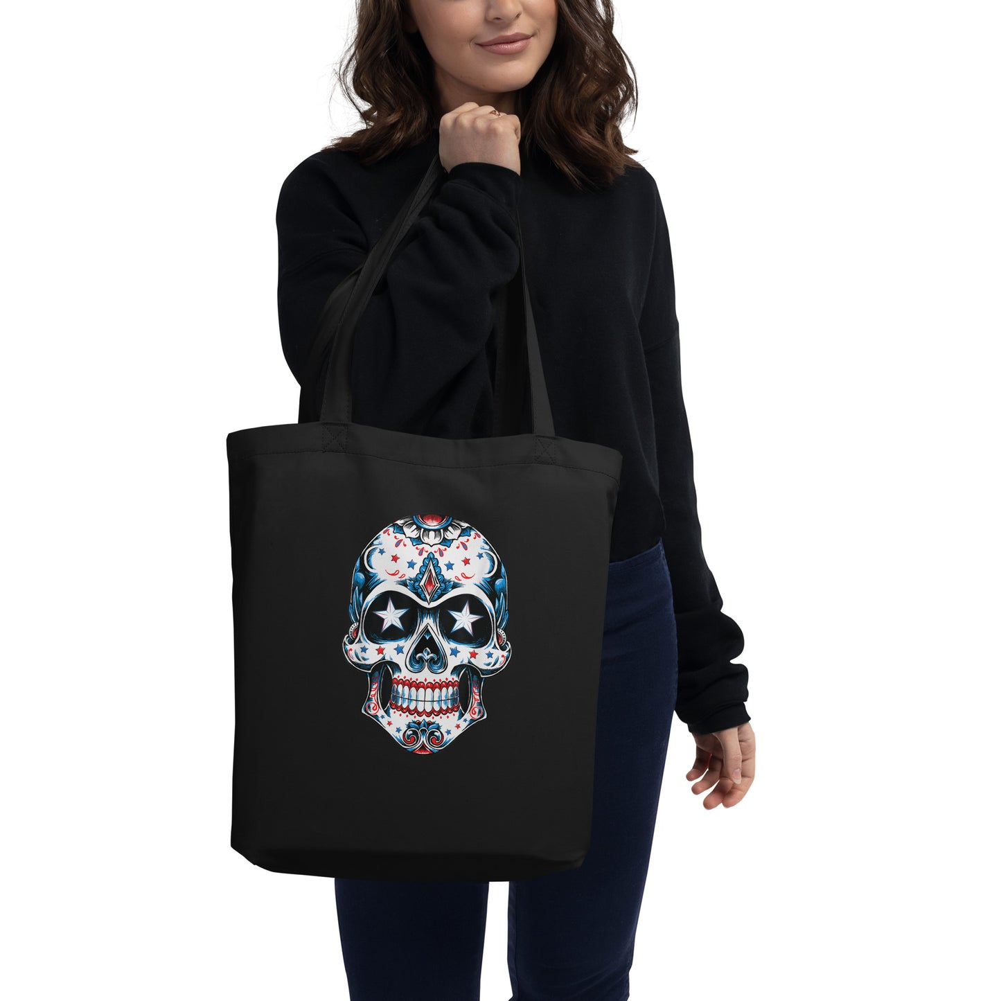 Mexicano Sugar Skull Organic Tote Bag