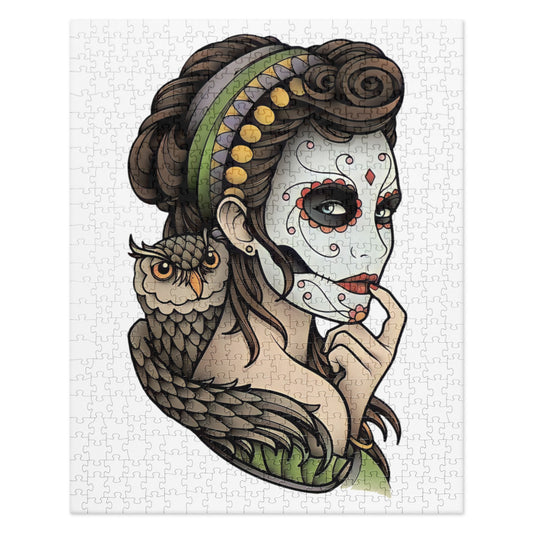La Catrina with Owl Jigsaw puzzle