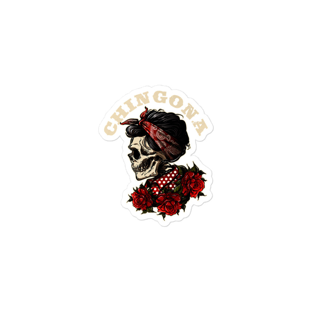 Chingona Red Roses & Bandana Sticker