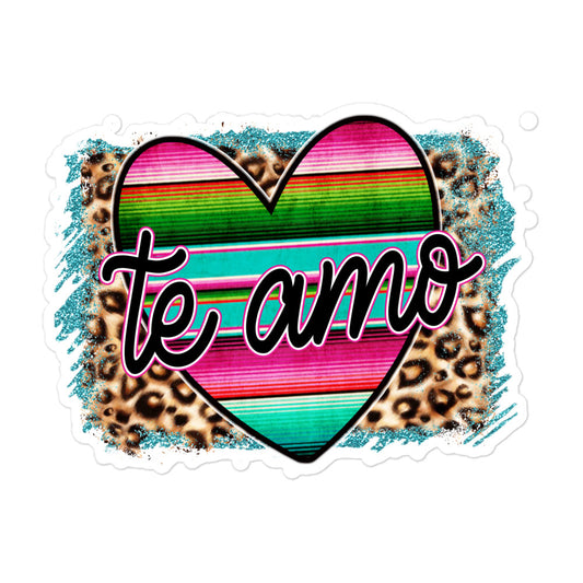 Te Amo Bubble-free Sticker