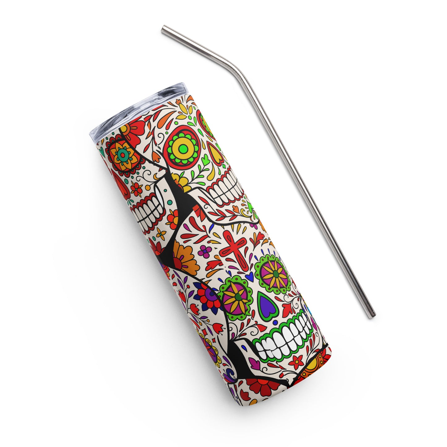 Mexican Sugarskull Stainless steel tumbler