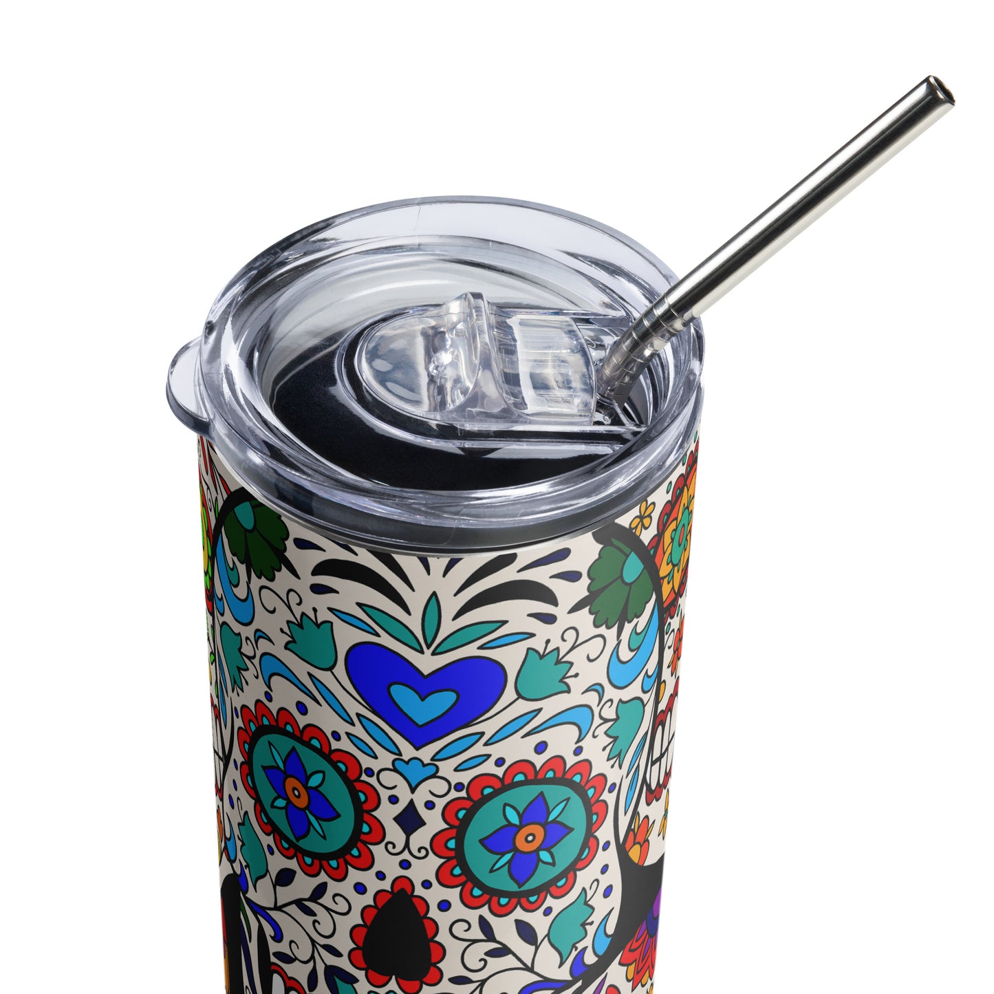 Mexican Sugarskull Stainless steel tumbler