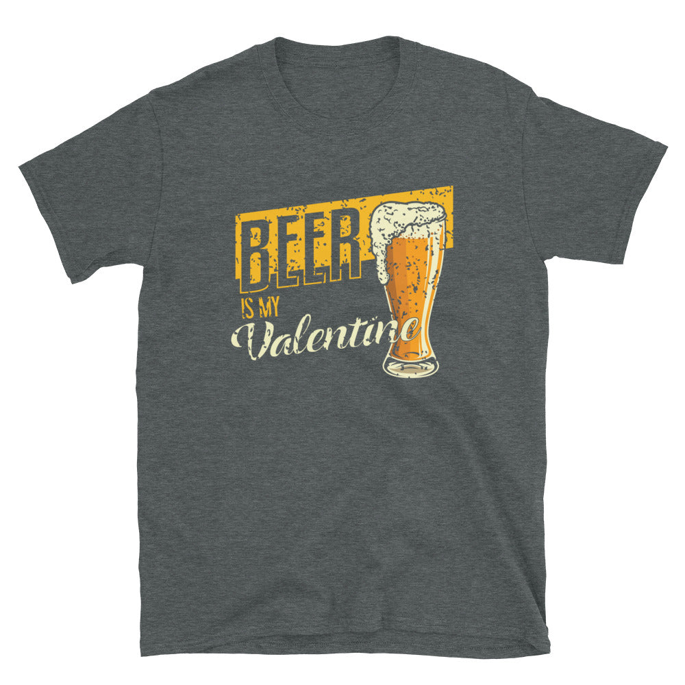 Beer is My Valentine Vintage Unisex T-Shirt